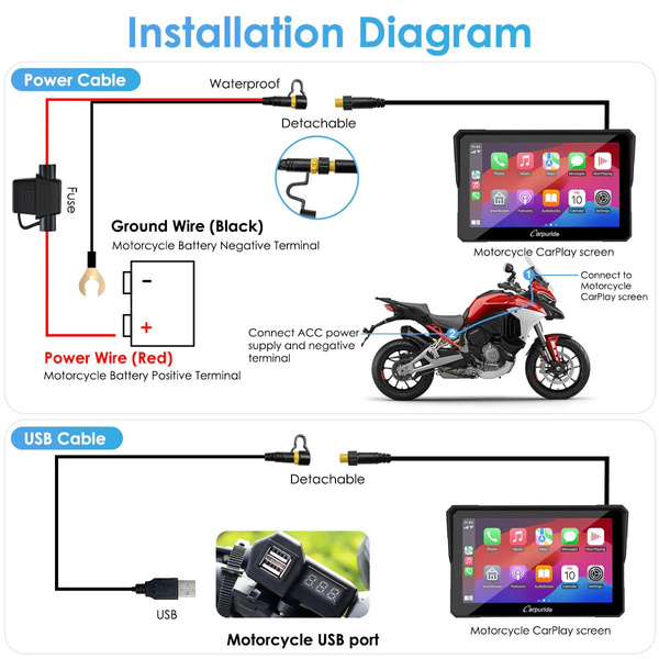 Carpuride W702 Pro Wyświetlacz motocyklowy - obrazek 12